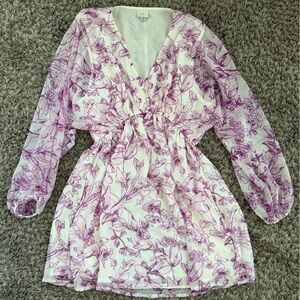 a new day Women's Long Sleeve Dress - Purple Floral